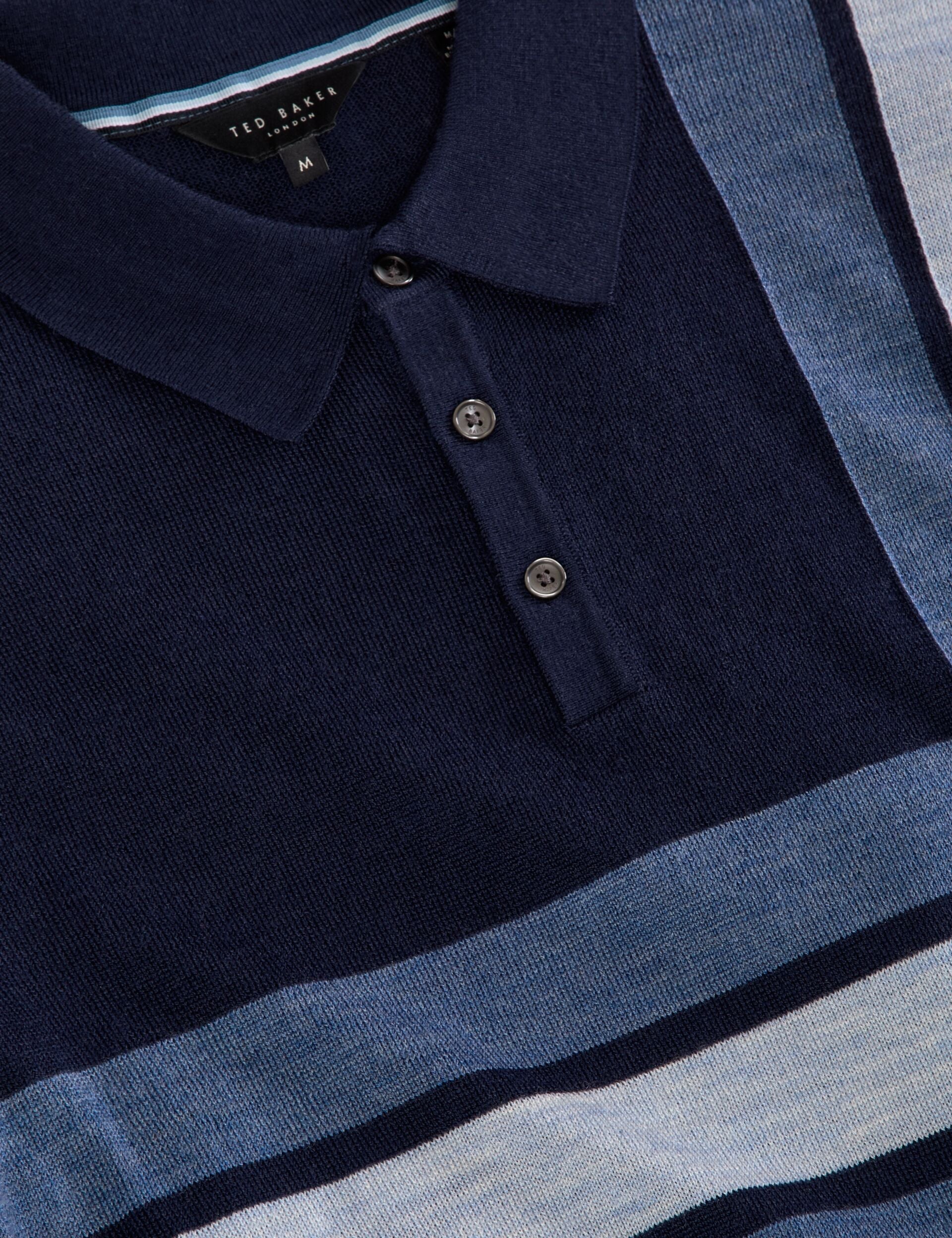 Ted Baker INTARSIA - Short Sleeve Sweater Polo NAVY
