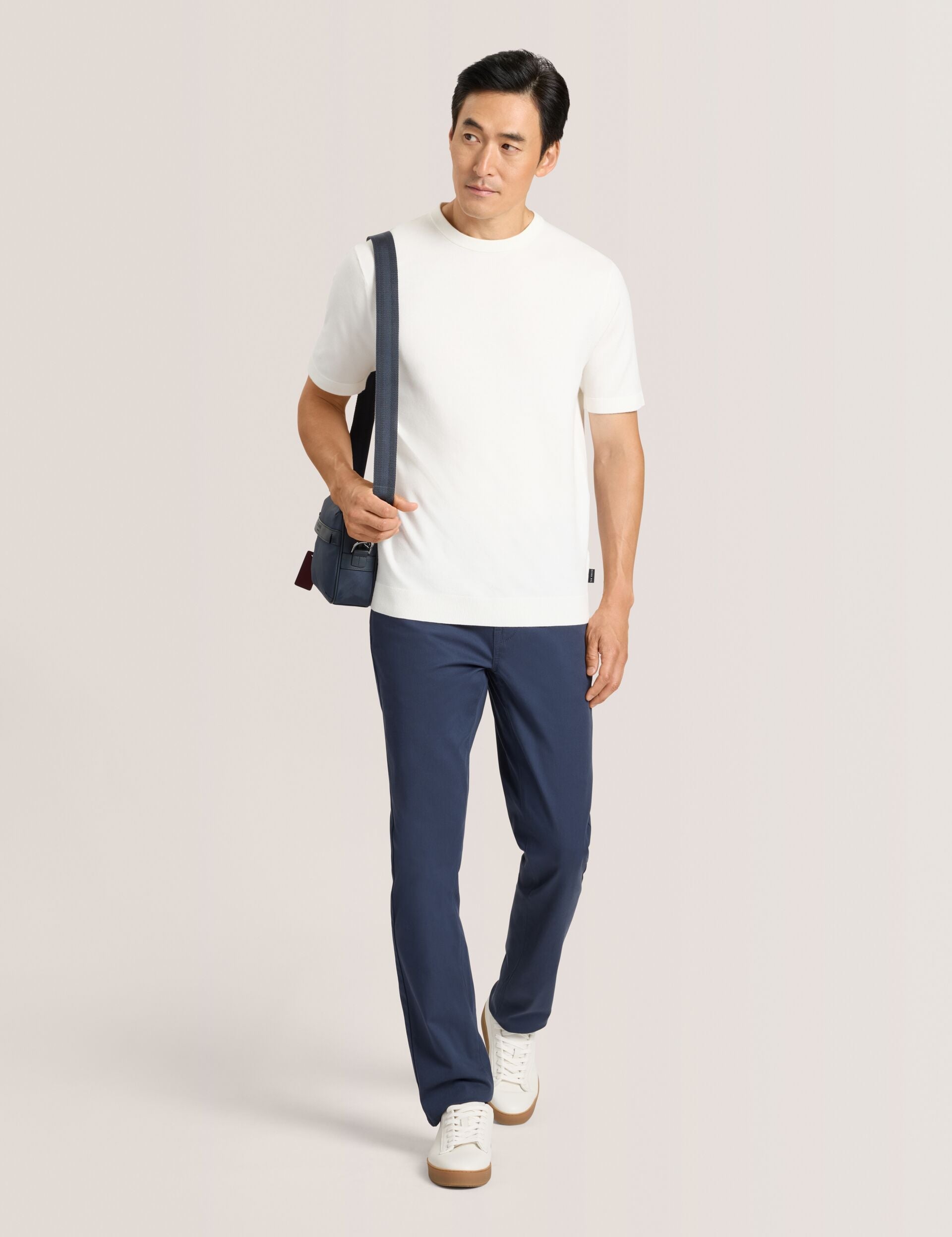 Ted Baker MODERN VISCOSE BLEND CREW - Egret WHITE
