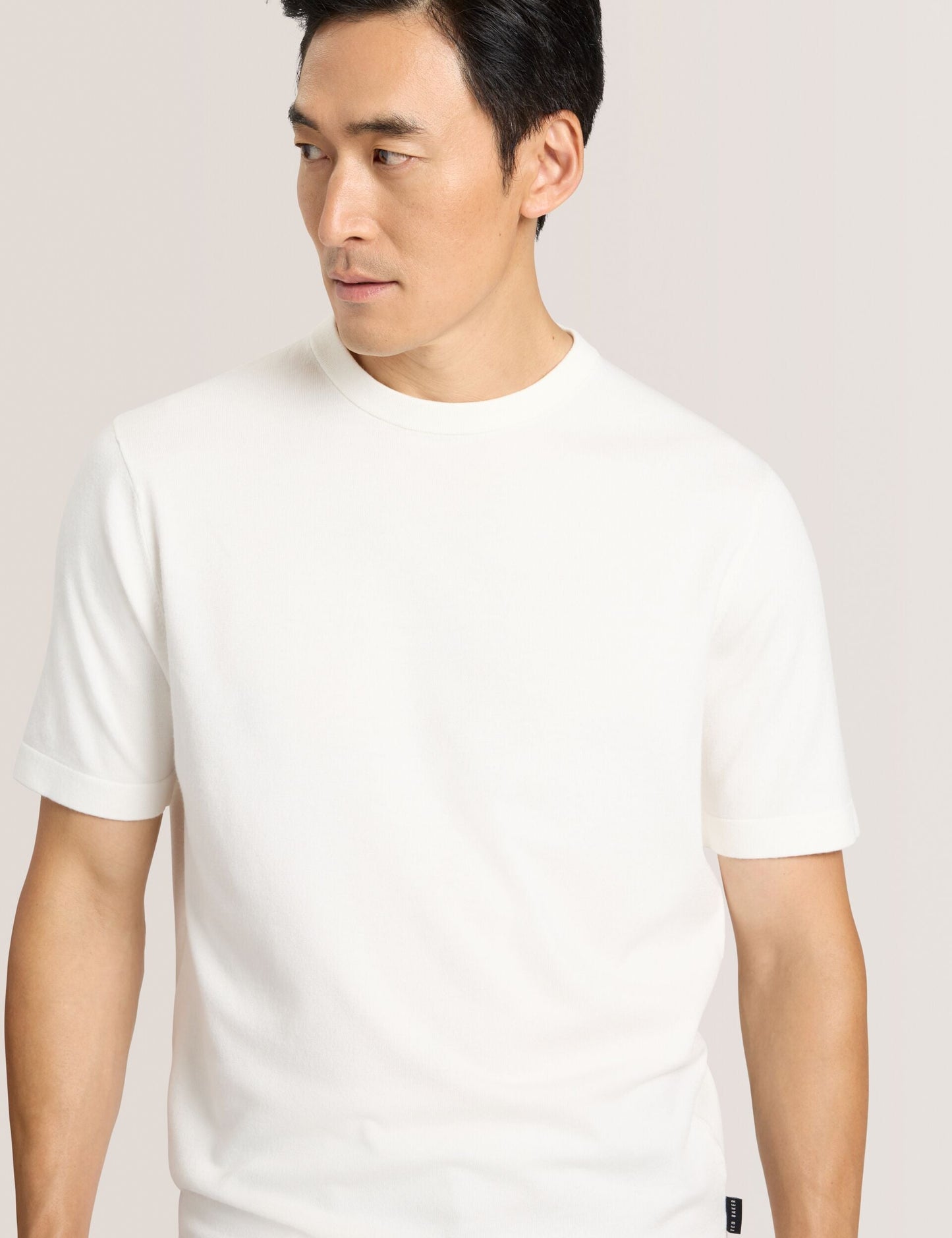 Ted Baker MODERN VISCOSE BLEND CREW - Egret WHITE