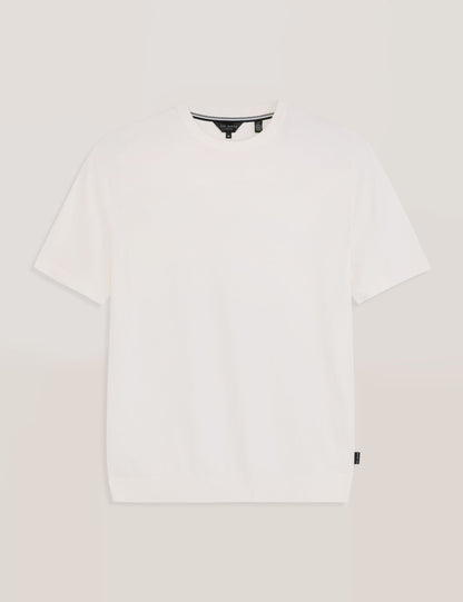 Ted Baker MODERN VISCOSE BLEND CREW - Egret WHITE