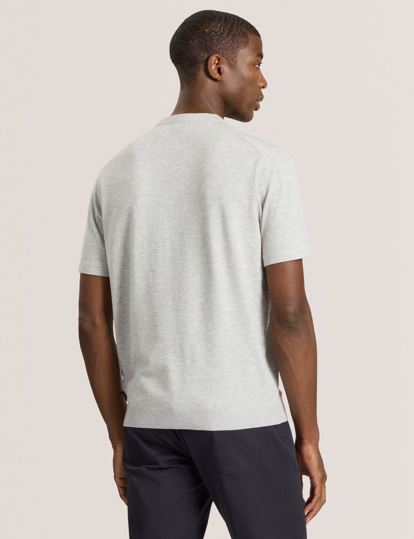 Ted Baker MODERN VISCOSE BLEND CREW - High Rise Grey Heather GREY