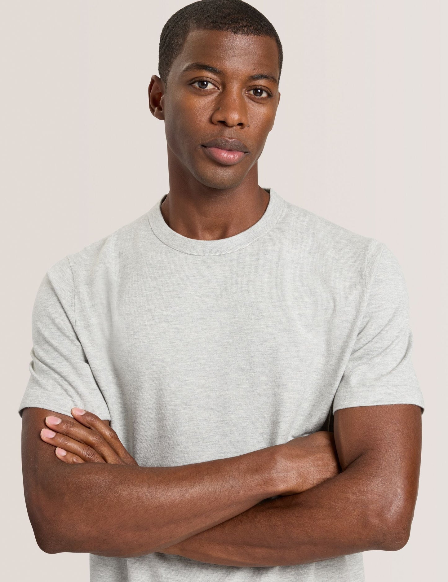 Ted Baker MODERN VISCOSE BLEND CREW - High Rise Grey Heather GREY