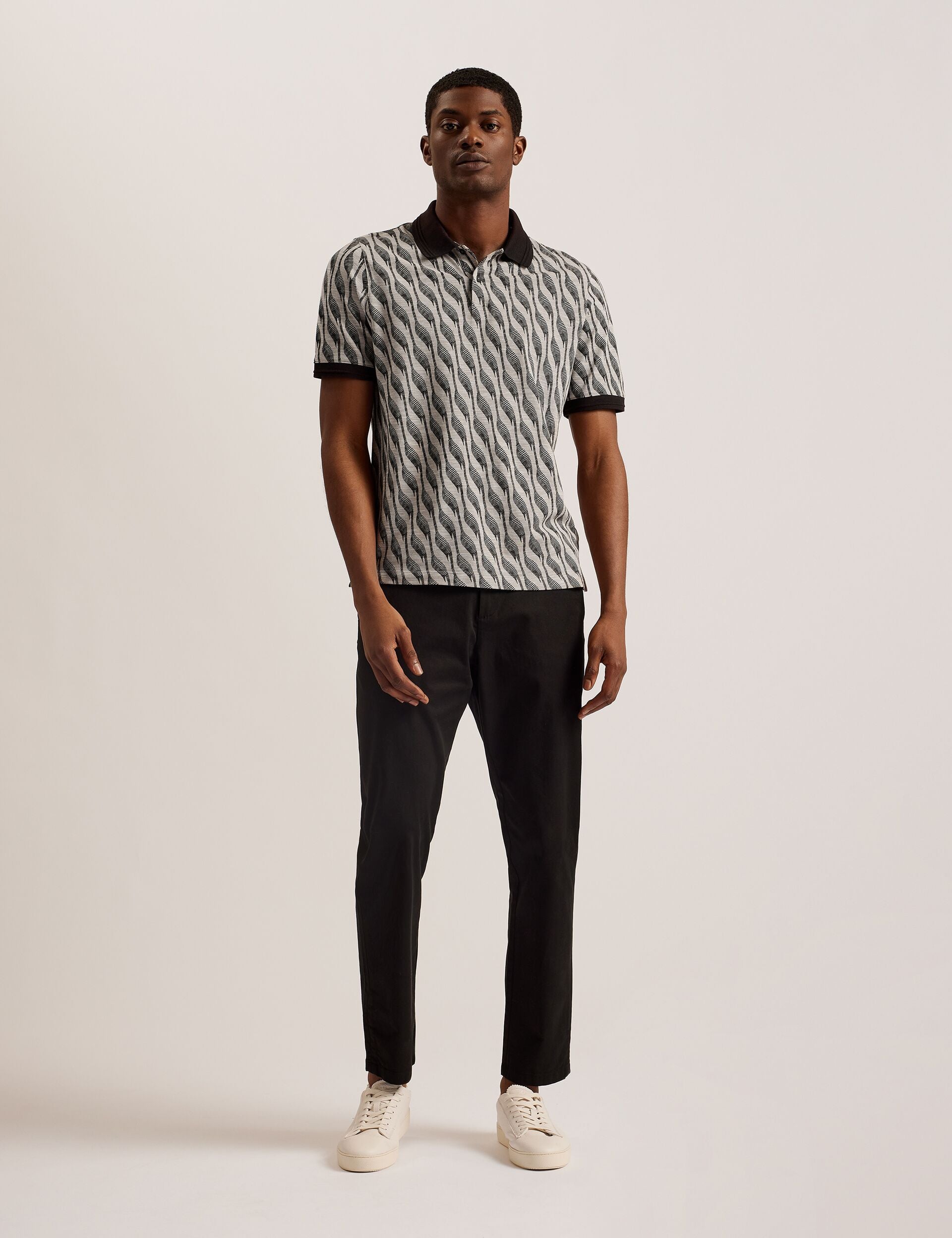 Ted Baker JACQUARD POLO - Brown BROWN