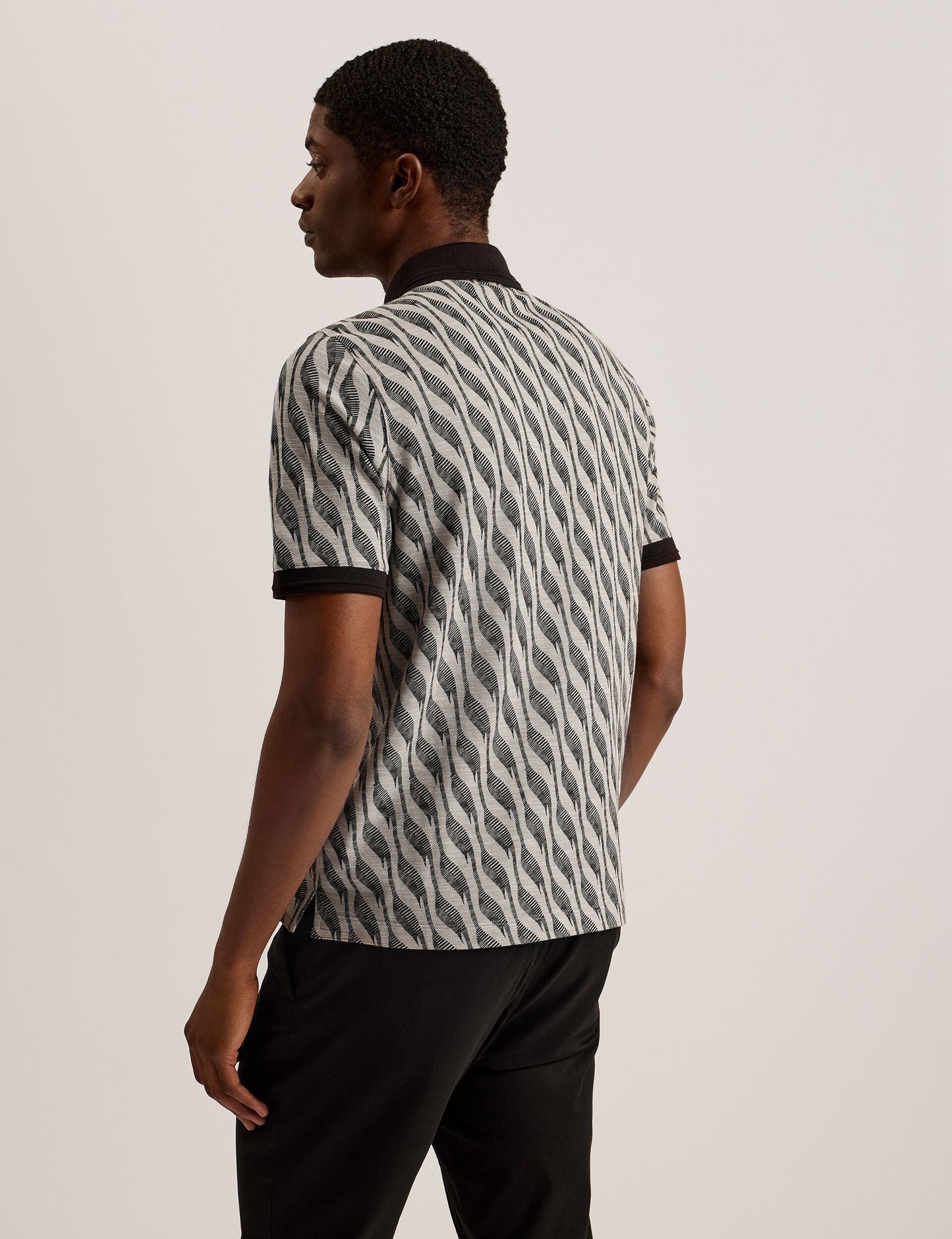 Ted Baker JACQUARD POLO - Brown BROWN