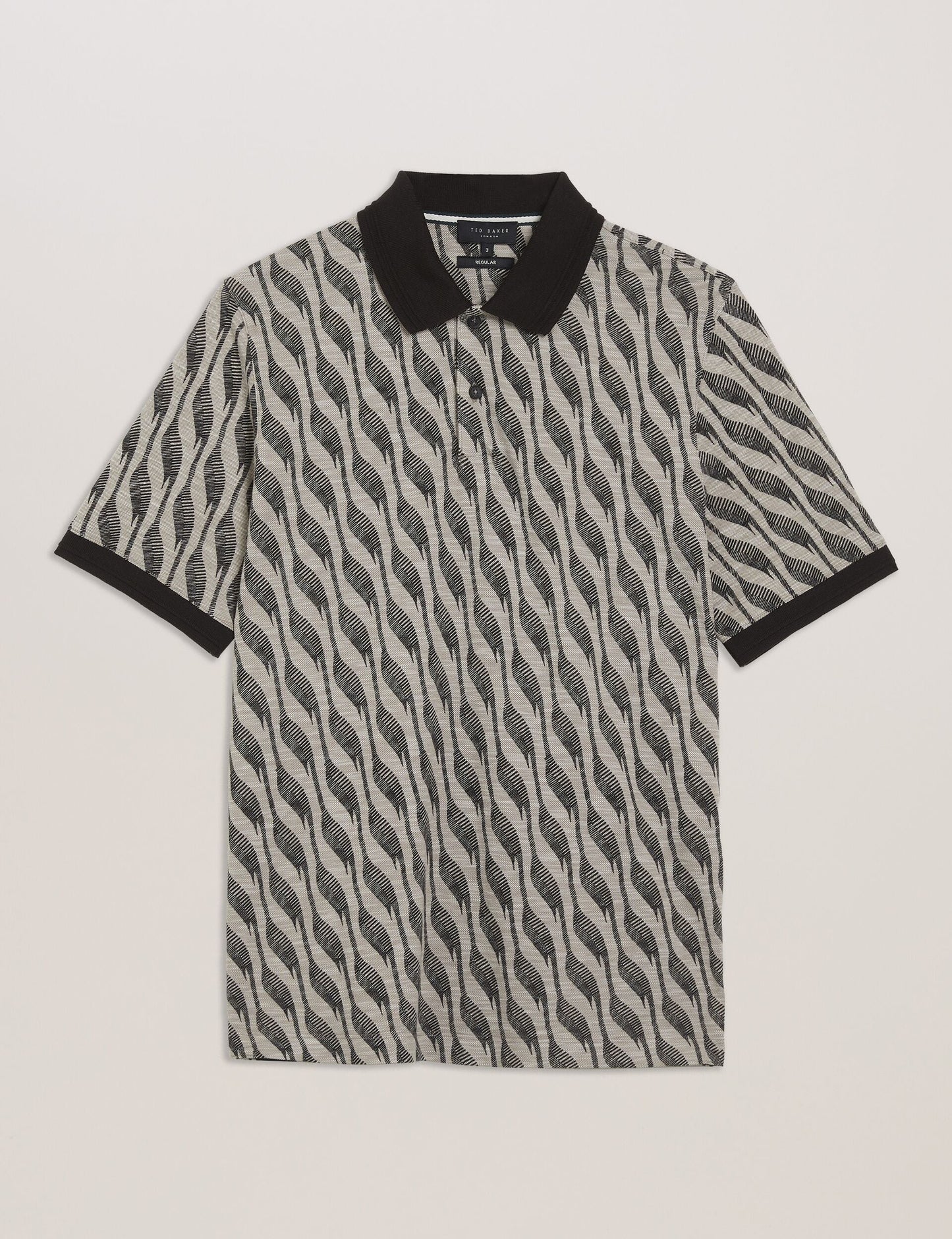 Ted Baker JACQUARD POLO - Brown BROWN