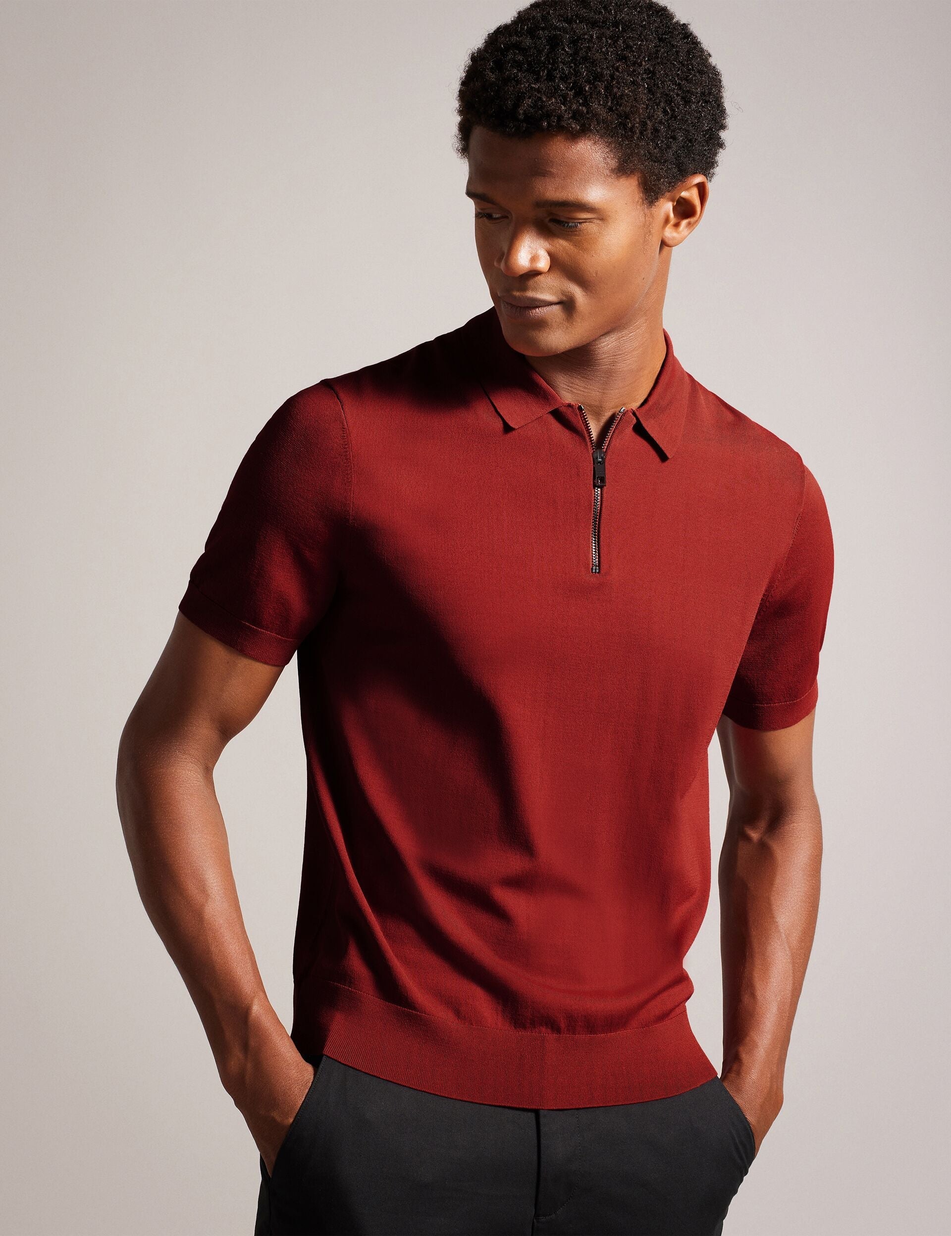 Ted Baker DALDIN - Polo Shirt DARK ORANGE