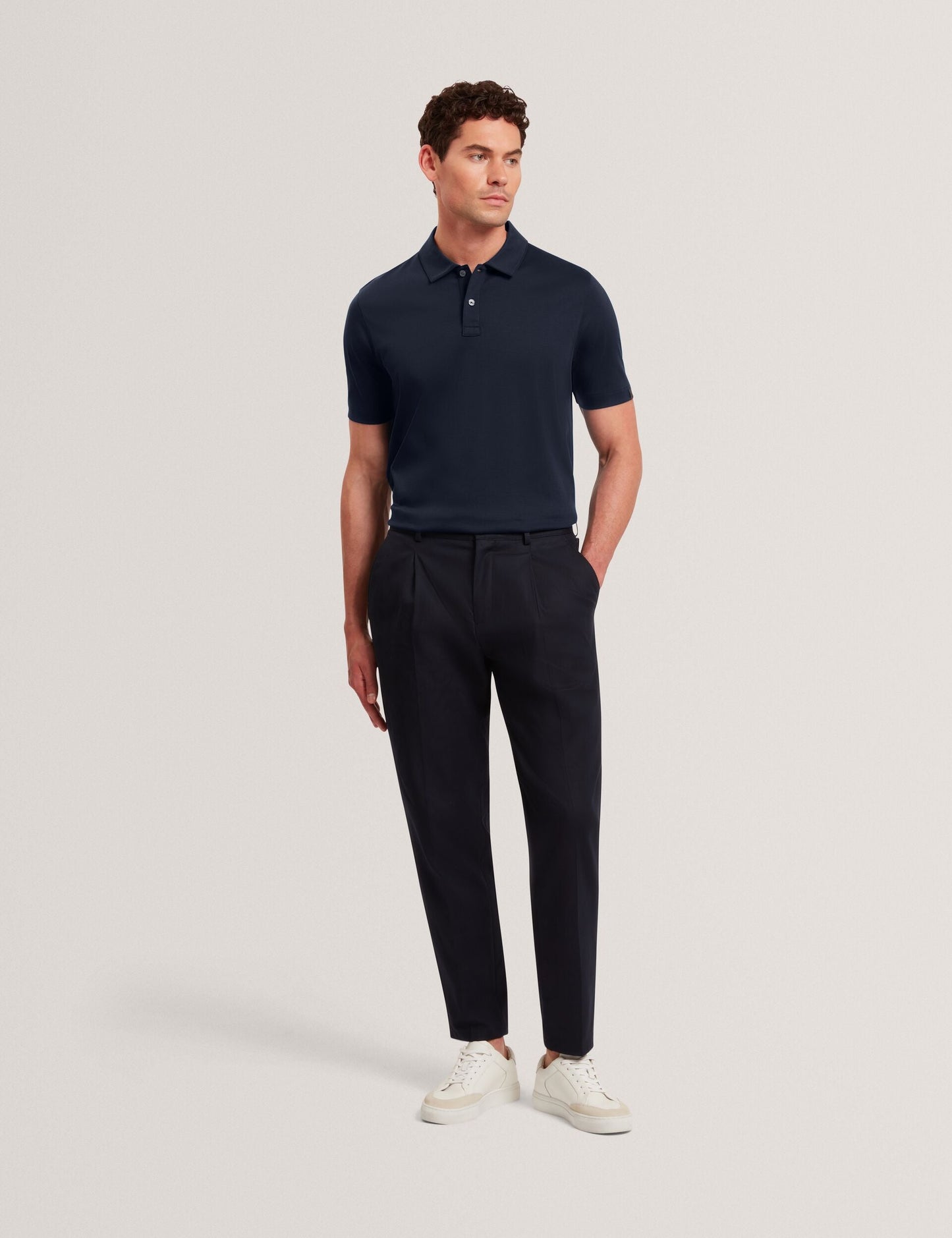 Ted Baker CONNALL Soft Touch Cotton Short Sleeve Polo NAVY