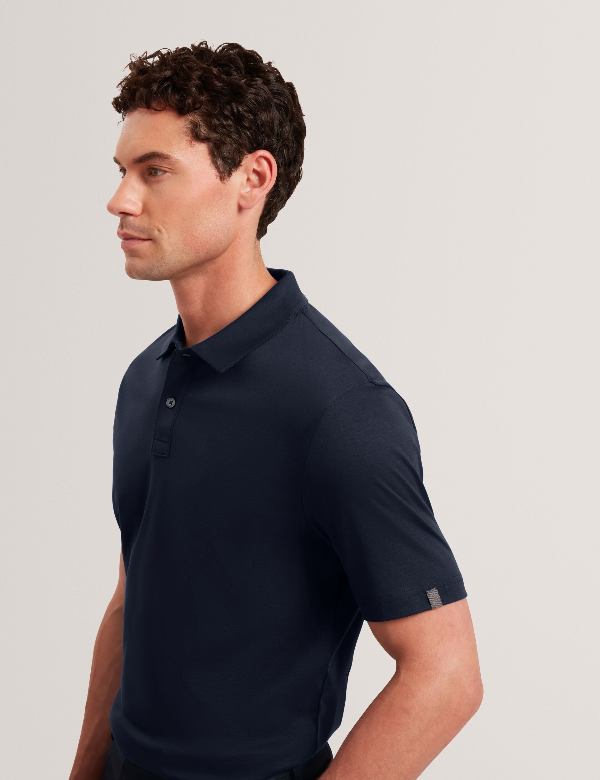 Ted Baker CONNALL Soft Touch Cotton Short Sleeve Polo NAVY