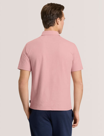 Ted Baker RIB ZIP POLO PALE PINK