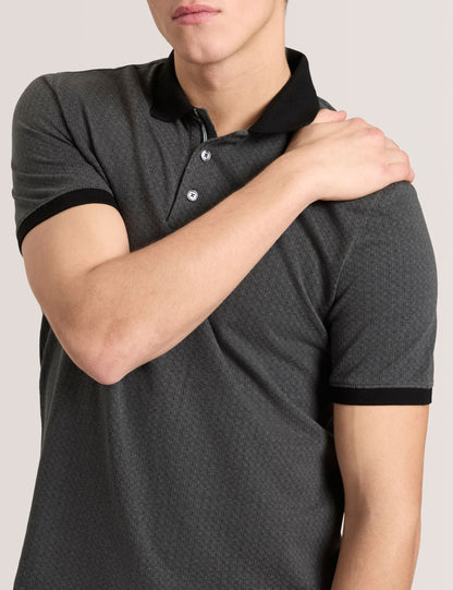 Ted Baker RIB ZIP POLO BLACK