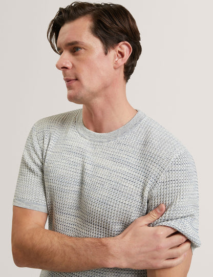Ted Baker KELEPA - Short Sleeve Relaxed Fit Textured Knit T-Shirt MID GREEN