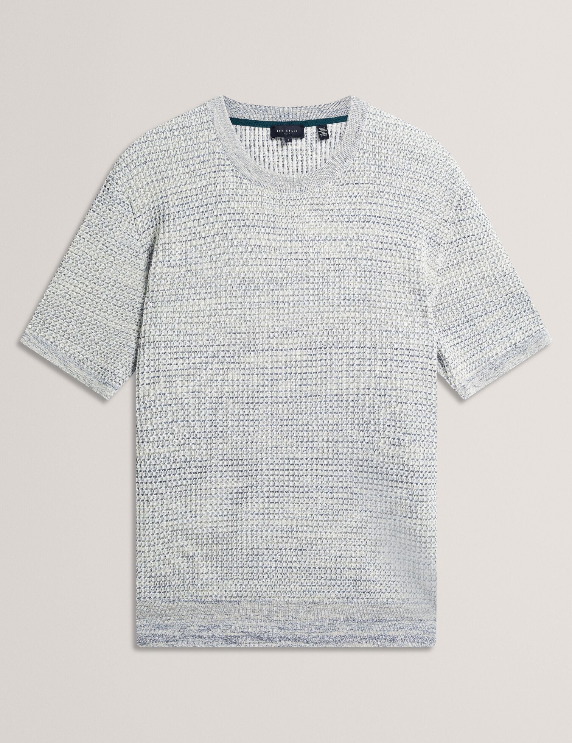 Ted Baker KELEPA - Short Sleeve Relaxed Fit Textured Knit T-Shirt MID GREEN