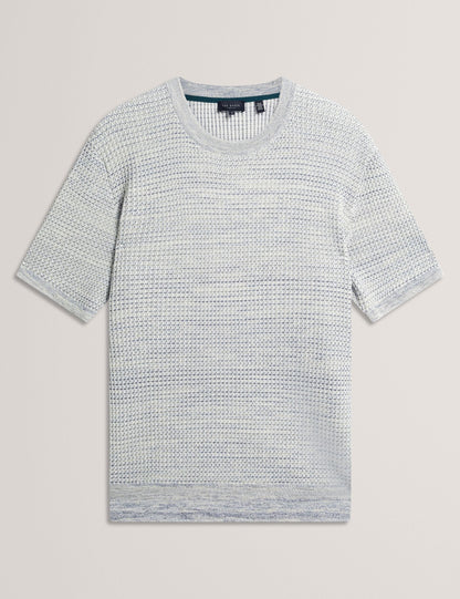 Ted Baker KELEPA - Short Sleeve Relaxed Fit Textured Knit T-Shirt MID GREEN