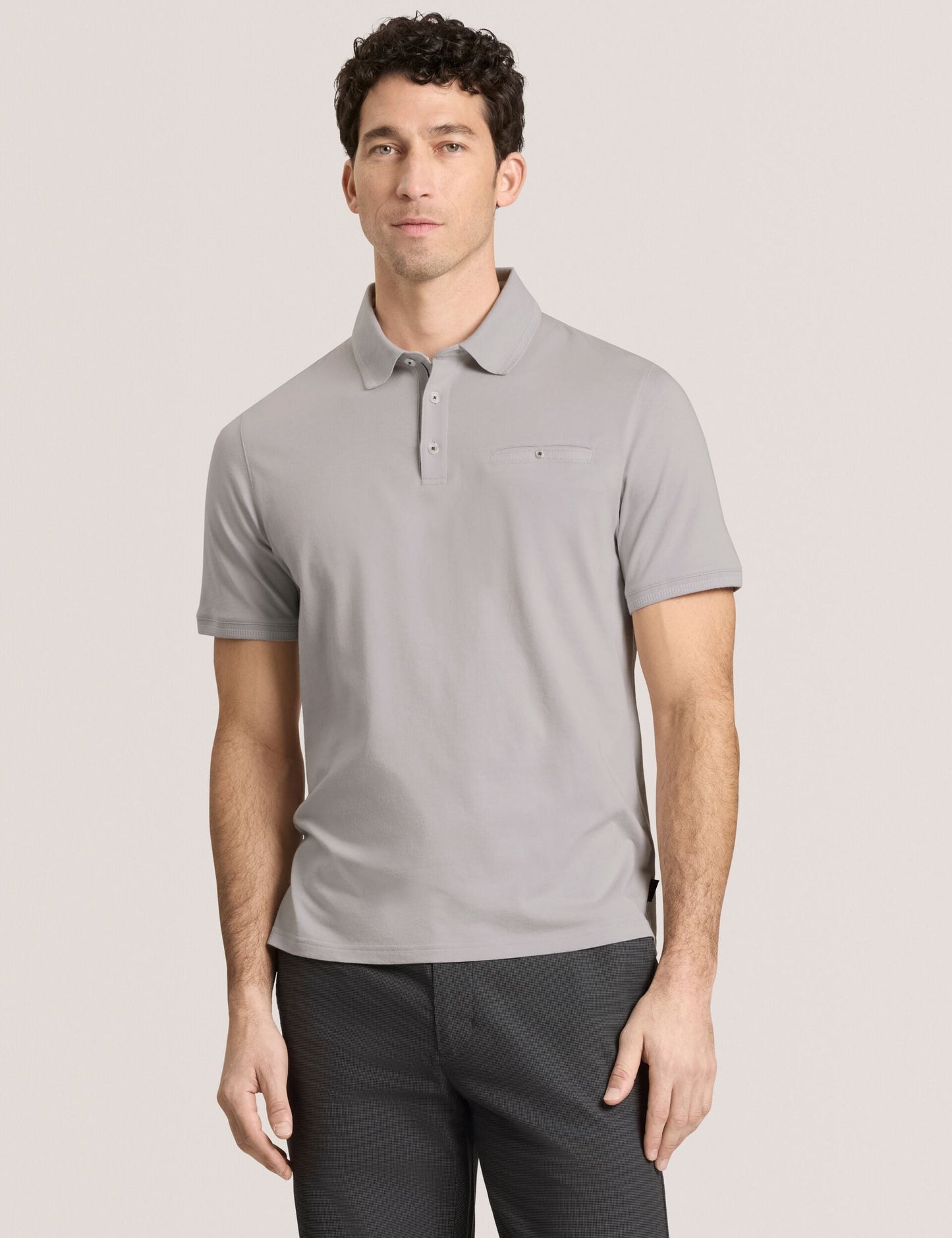 Ted Baker POLO - Button Up Polo GREY