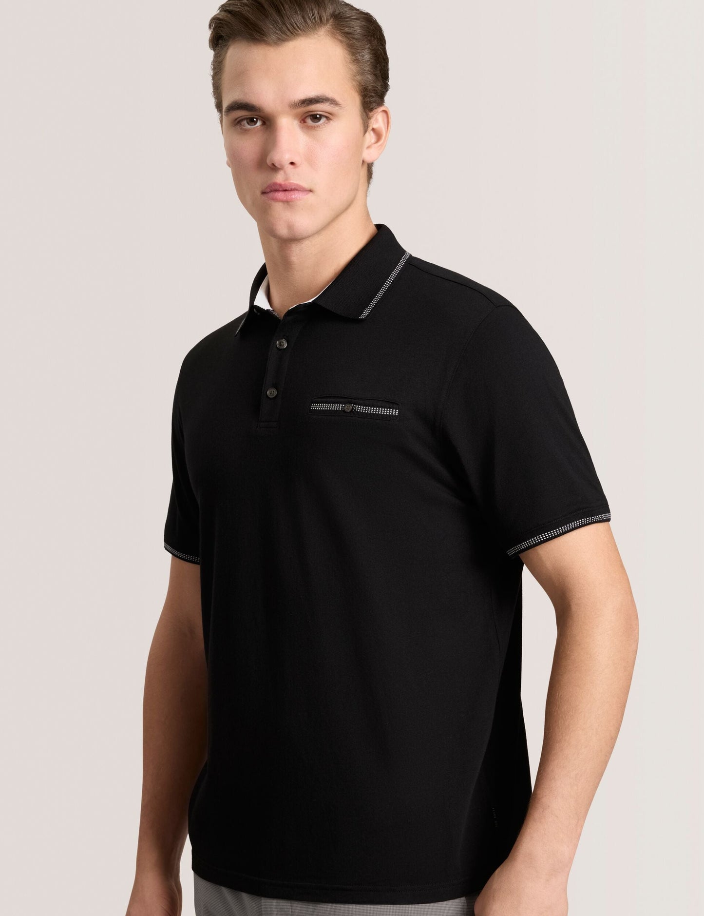 Ted Baker POLO - Button Up Polo BLACK