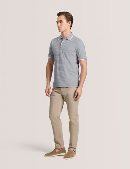Ted Baker TEXTURE POLO - Button Up Polo GREY