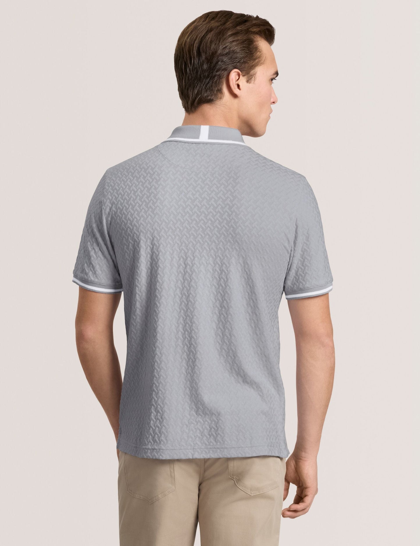 Ted Baker TEXTURE POLO - Button Up Polo GREY