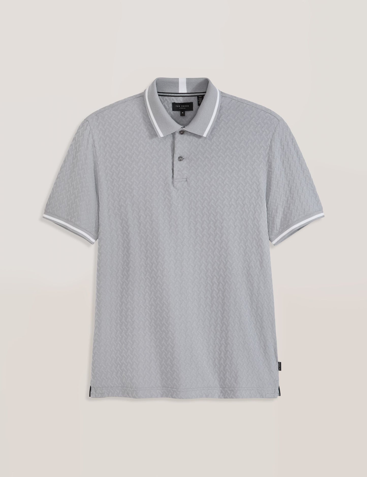 Ted Baker TEXTURE POLO - Button Up Polo GREY