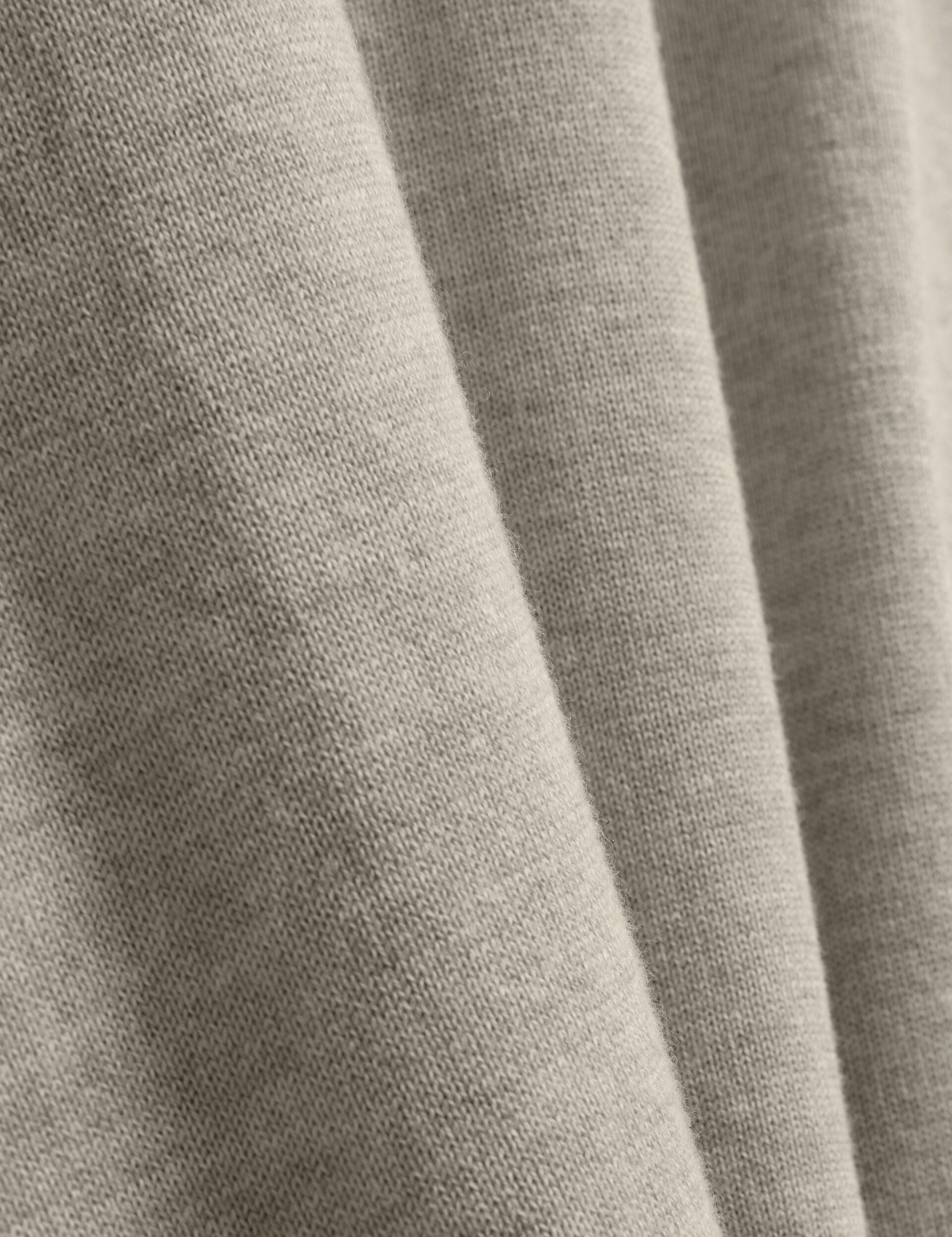 Ted Baker TORRENT - Wool Blend Ribbed Raglan Polo Shirt TAUPE