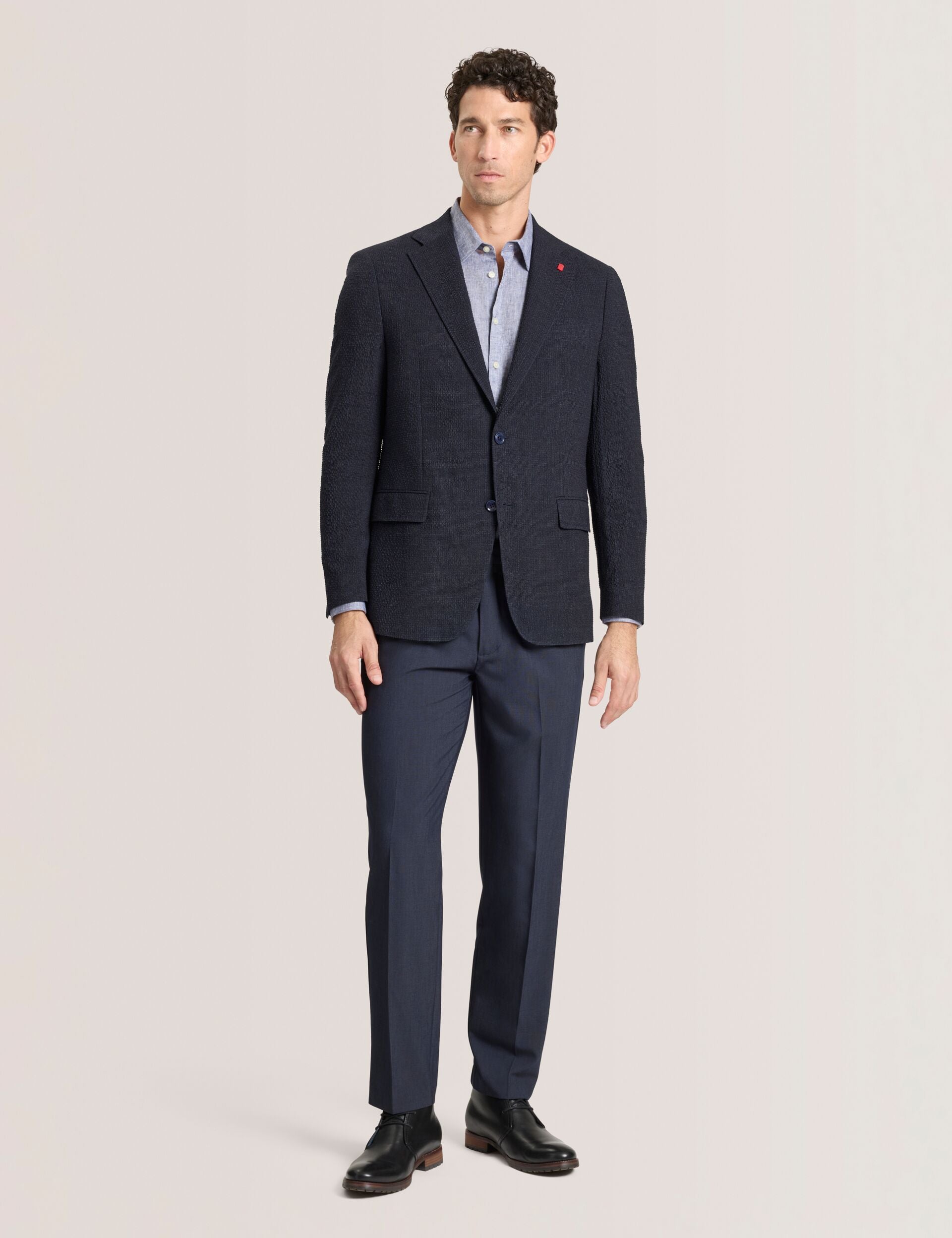 Ted Baker WINFRED Textured Weave Wool Blend Blazer NAVY