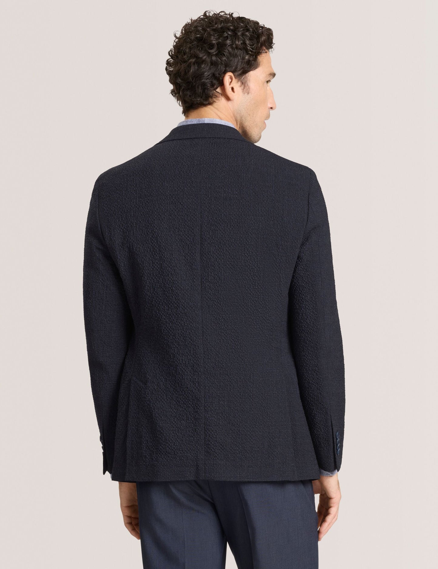 Ted Baker WINFRED Textured Weave Wool Blend Blazer NAVY