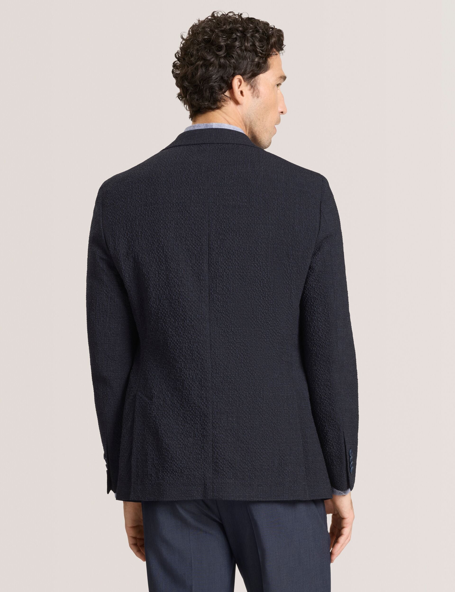 Ted Baker WINFRED Textured Weave Wool Blend Blazer NAVY