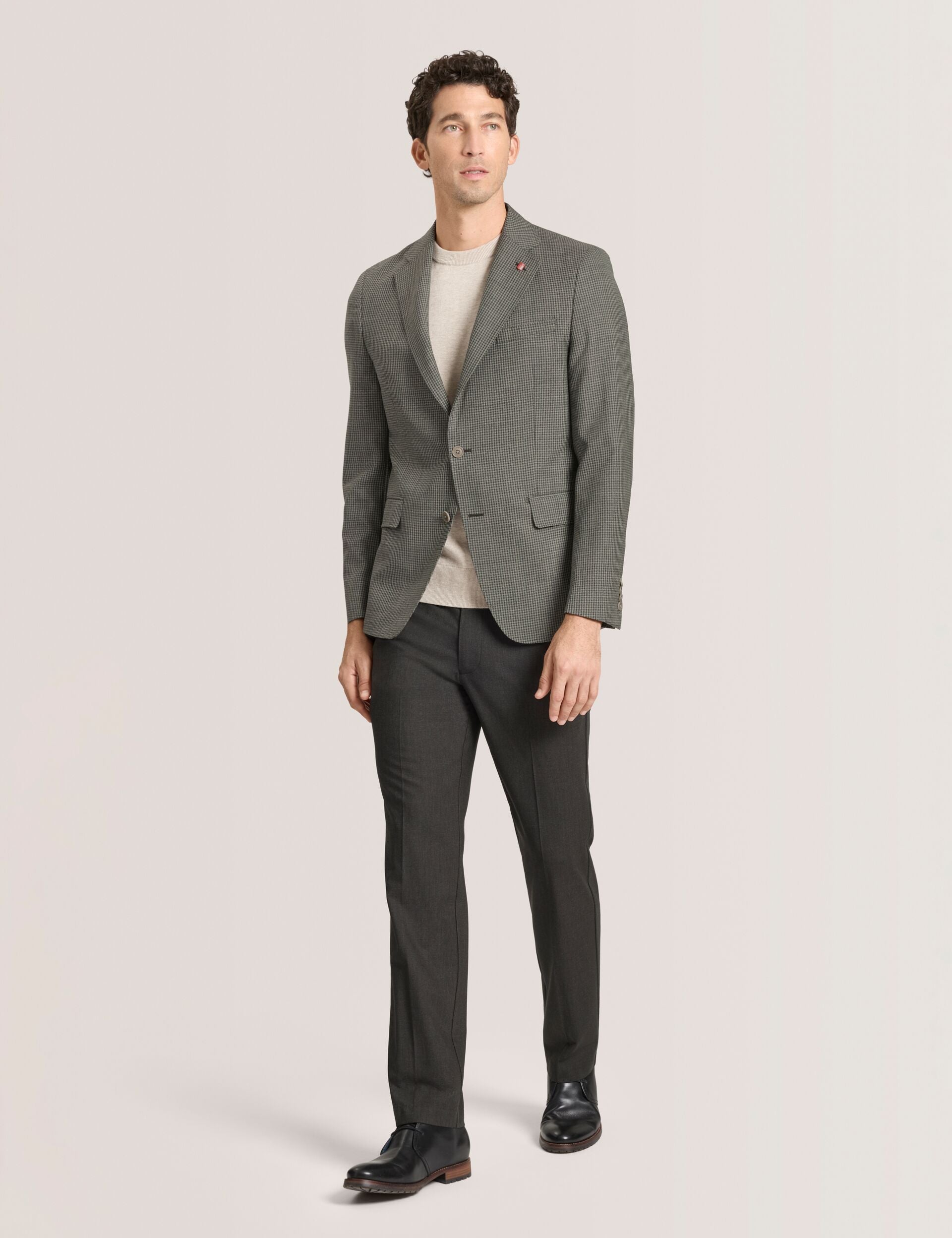 Ted Baker WINFRED Mini Check Wool Modern Fit Suit Jacket DARK GREEN