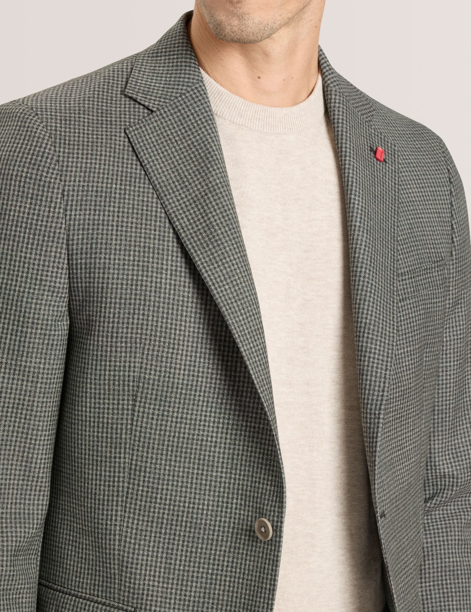 Ted Baker WINFRED Mini Check Wool Modern Fit Suit Jacket DARK GREEN