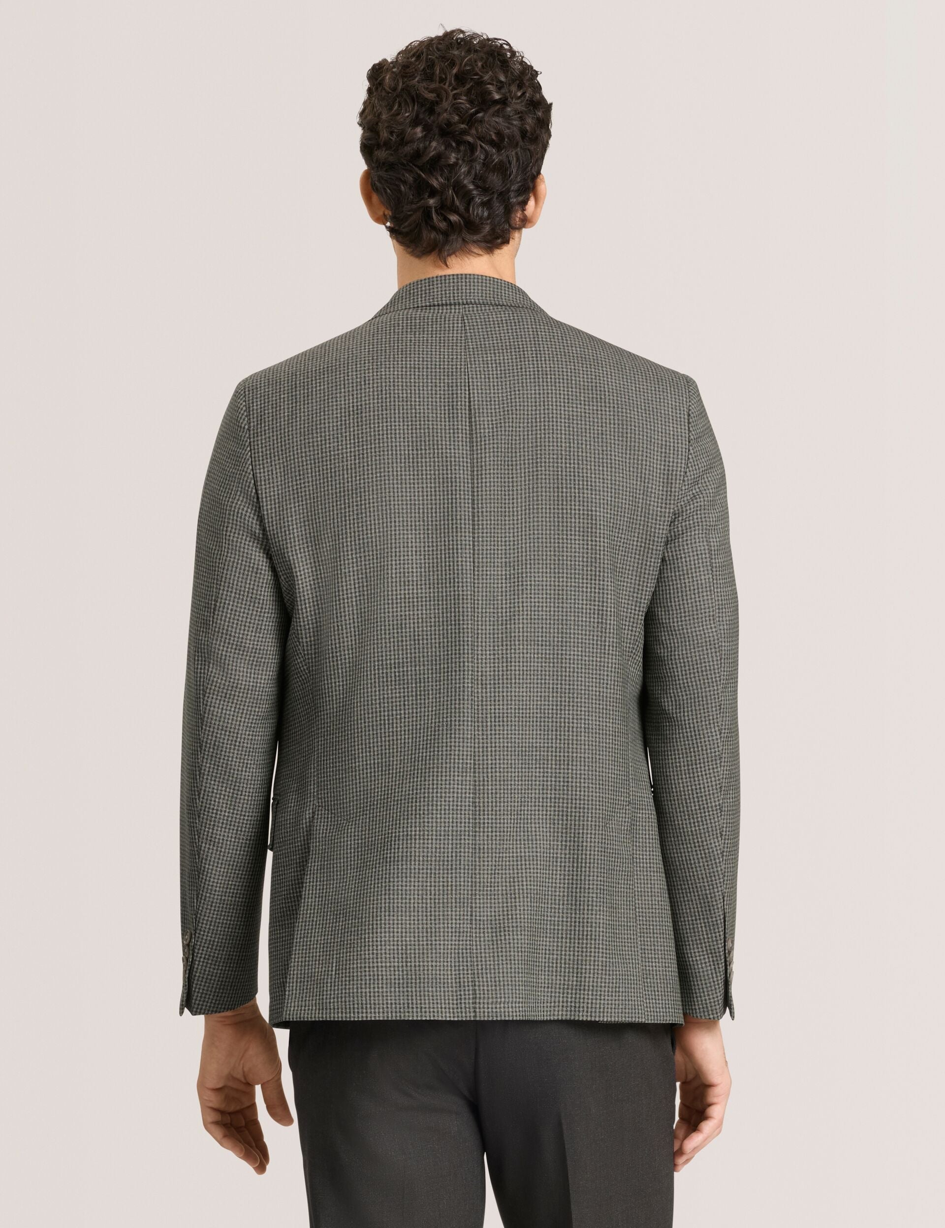Ted Baker WINFRED Mini Check Wool Modern Fit Suit Jacket DARK GREEN
