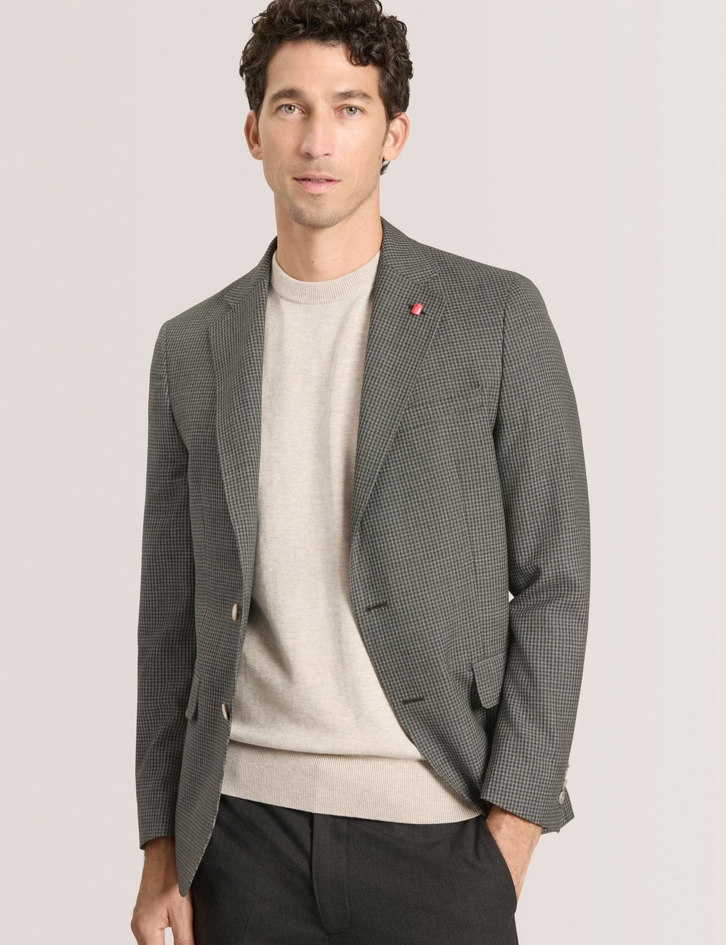 Ted Baker WINFRED Mini Check Wool Modern Fit Suit Jacket DARK GREEN