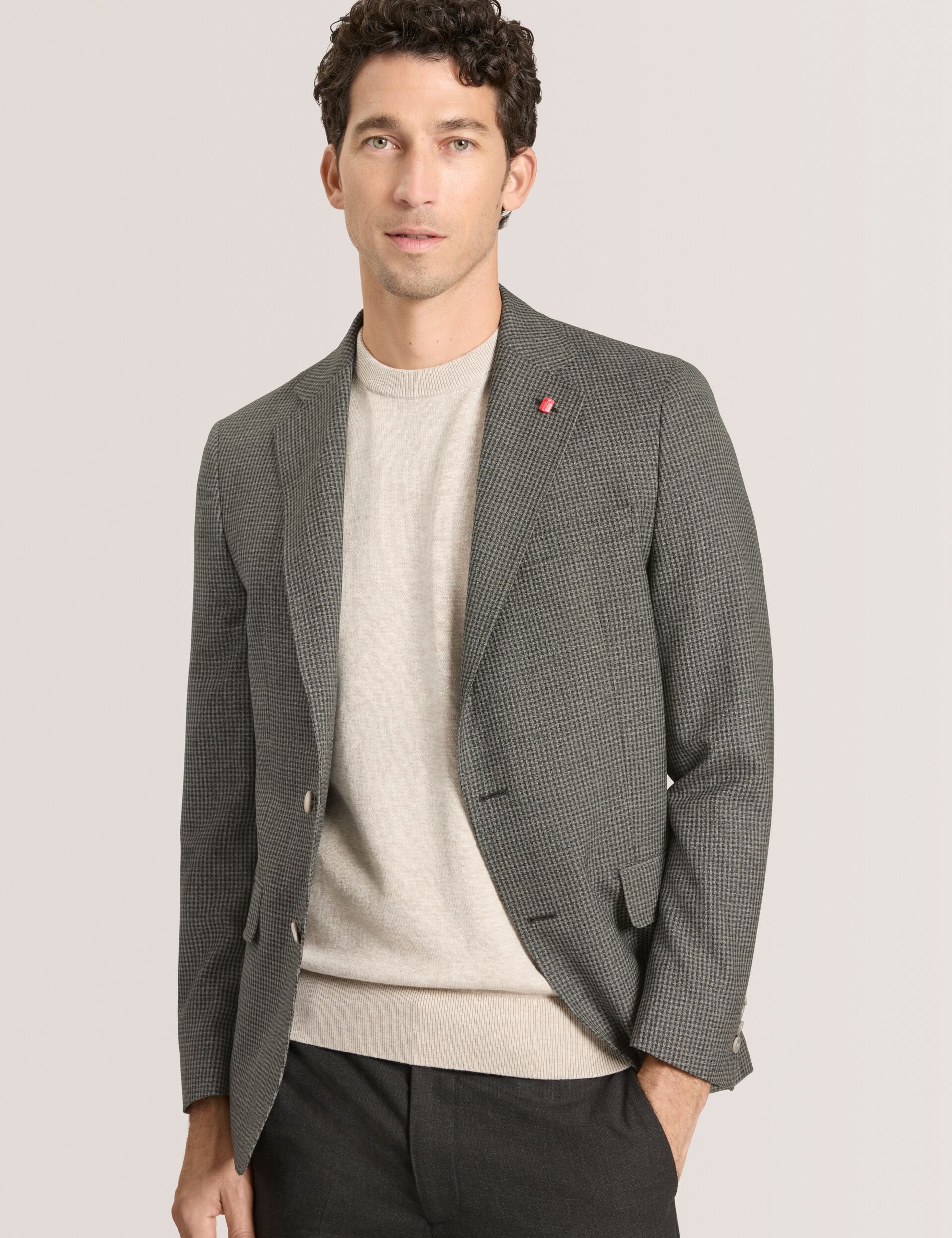 Ted Baker WINFRED Mini Check Wool Modern Fit Suit Jacket DARK GREEN