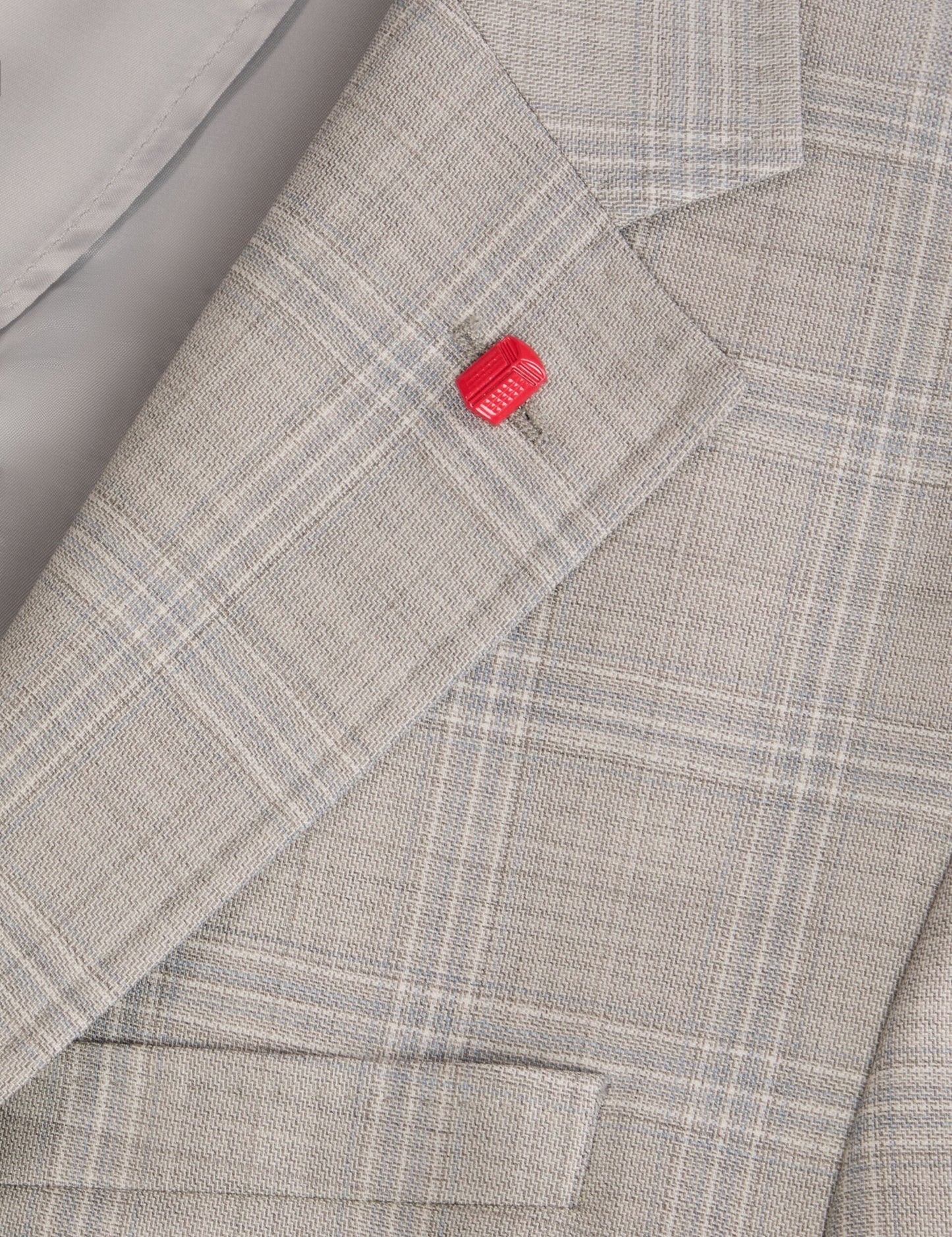 Ted Baker WINFRED Mixed Plaid Wool Tailored Blazer STONE