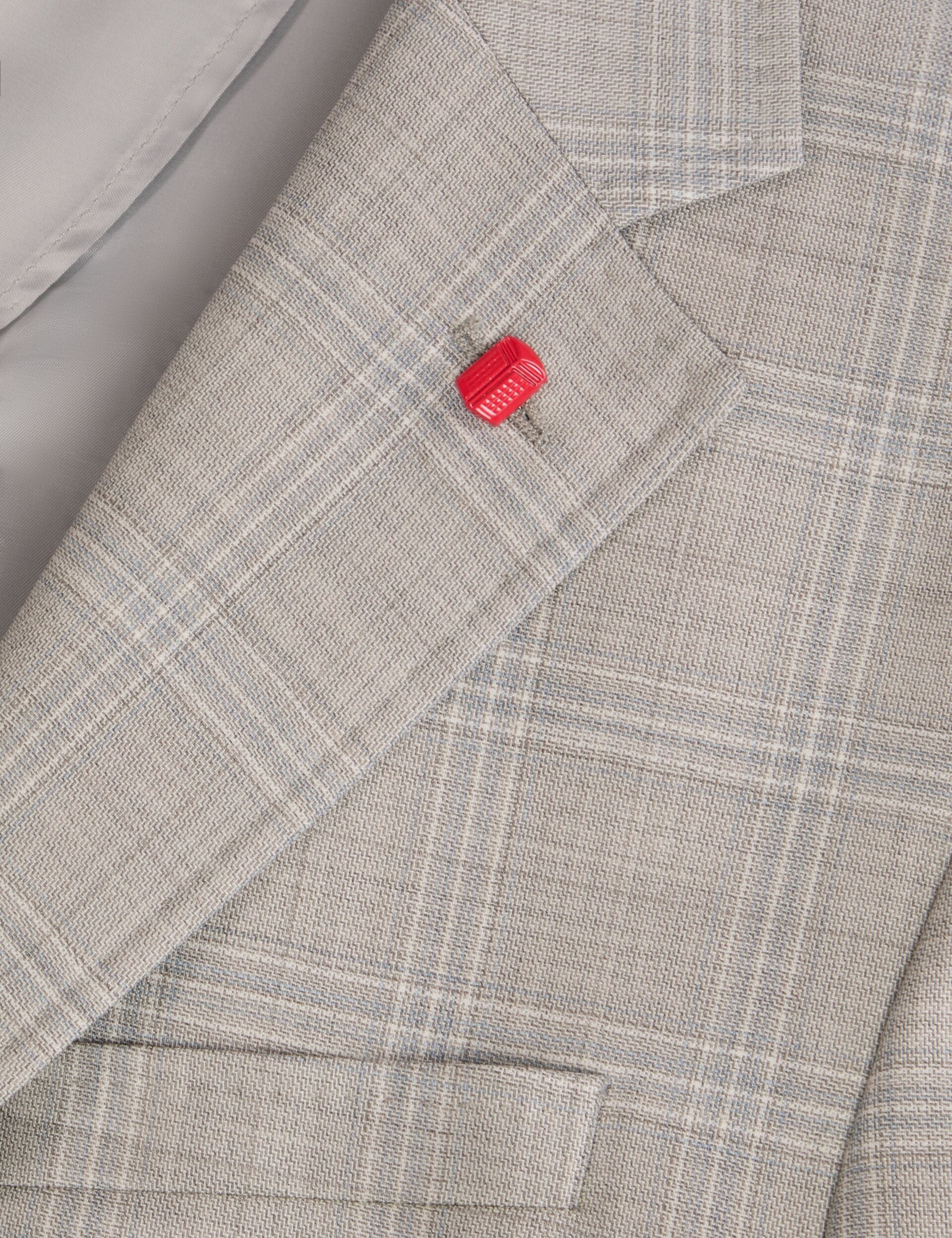 Ted Baker WINFRED Mixed Plaid Wool Tailored Blazer STONE