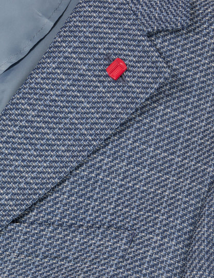 Ted Baker WINFRED Plaid Woven Texture Tailored Blazer BLUE