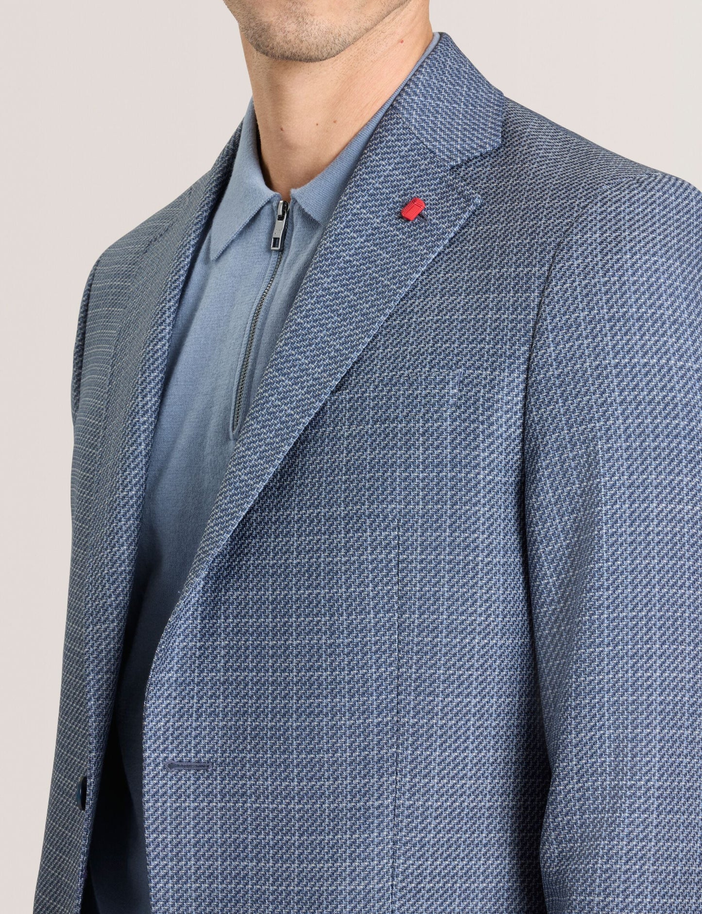 Ted Baker WINFRED Plaid Woven Texture Tailored Blazer BLUE