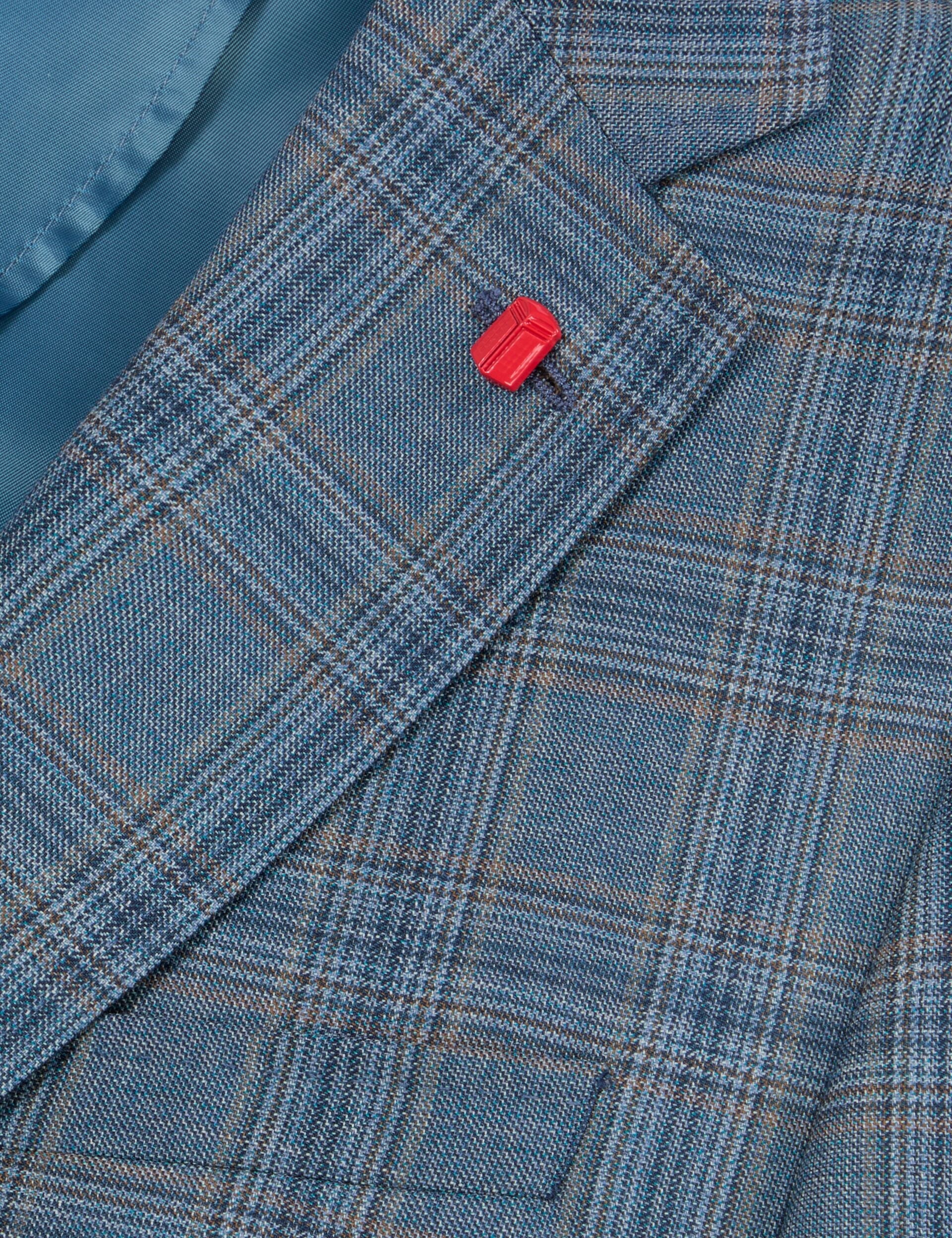 Ted Baker WINFRED Mixed Plaid Wool Tailored Blazer TEAL BLUE