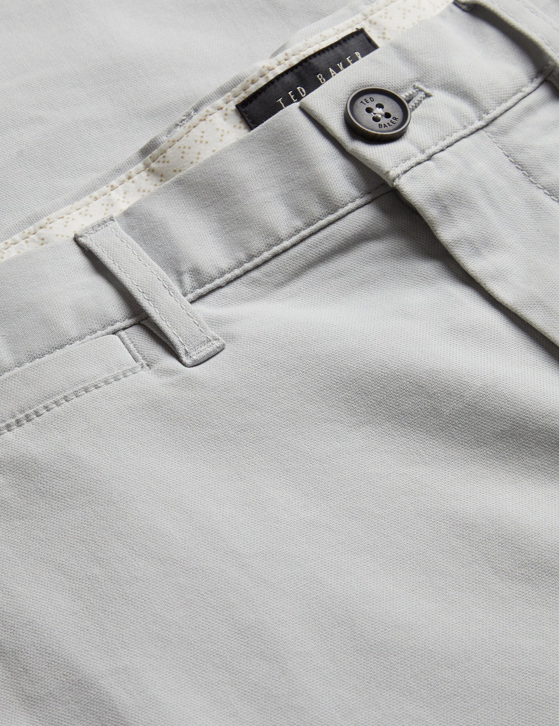 Ted Baker HAYBRN - Grey Regular Fit Woven Texture Chinos LIGHT GREY
