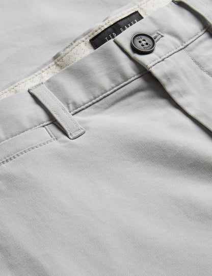 Ted Baker HAYBRN - Grey Regular Fit Woven Texture Chinos LIGHT GREY