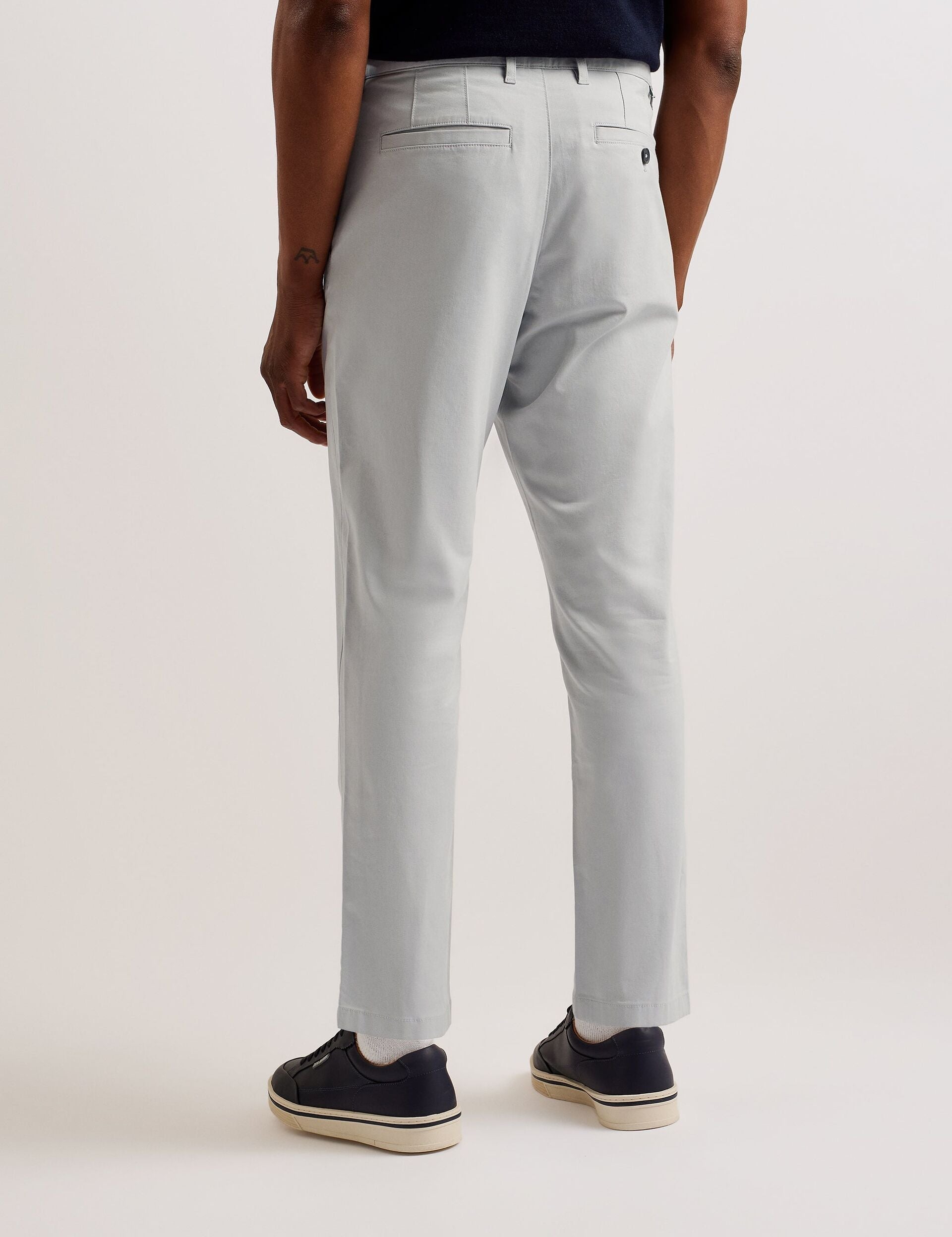 Ted Baker HAYBRN - Grey Regular Fit Woven Texture Chinos LIGHT GREY