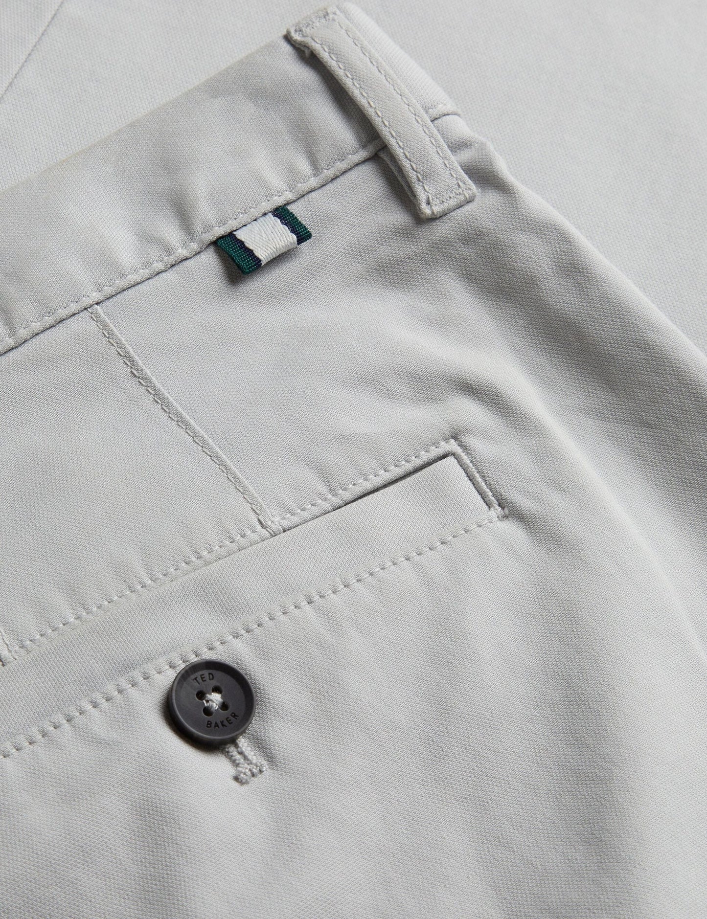 Ted Baker HAYBRN - Grey Regular Fit Woven Texture Chinos LIGHT GREY
