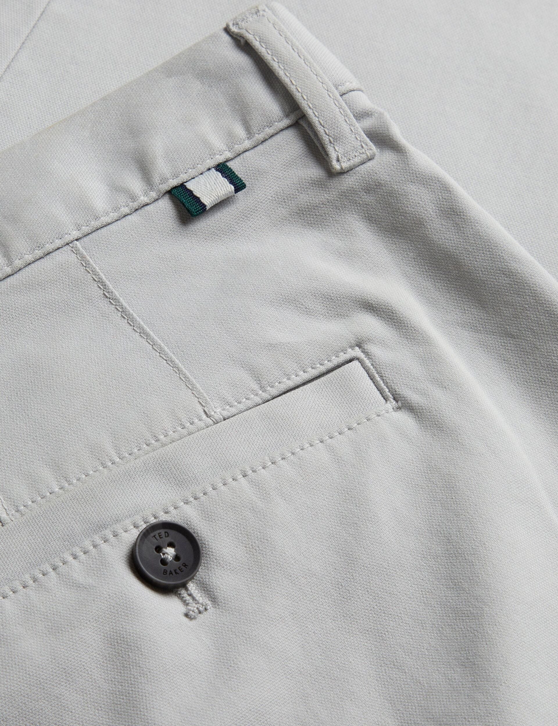 Ted Baker HAYBRN - Grey Regular Fit Woven Texture Chinos LIGHT GREY