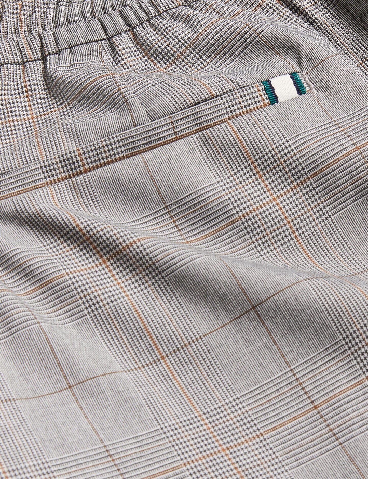 Ted Baker NICOLO - Checked Elastic Waist Tailored Pants STONE