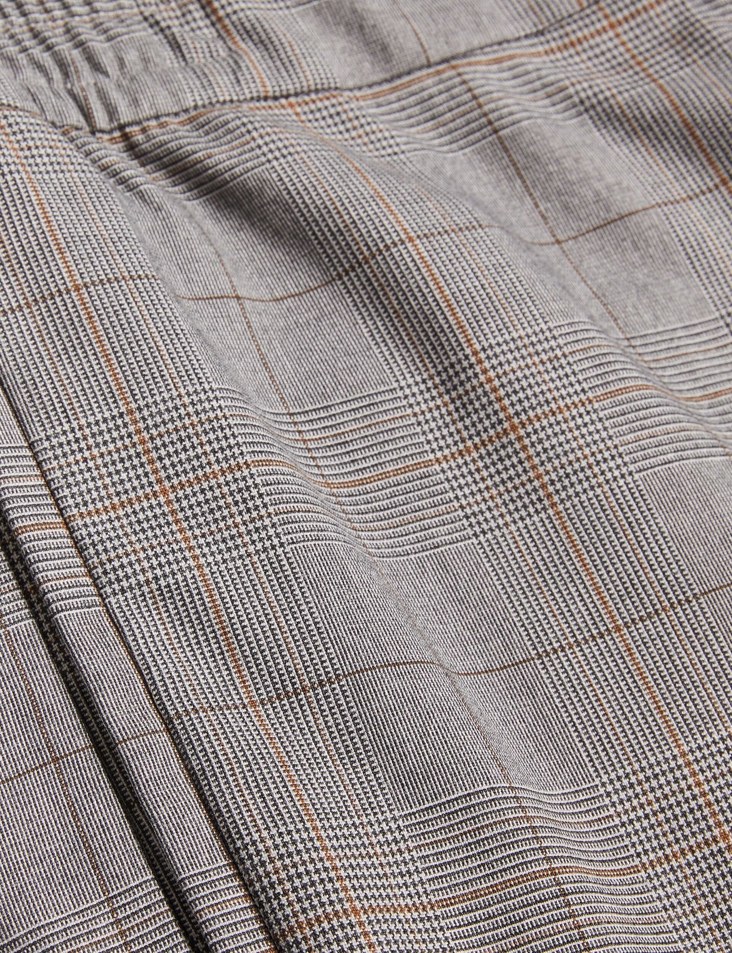 Ted Baker NICOLO - Checked Elastic Waist Tailored Pants STONE