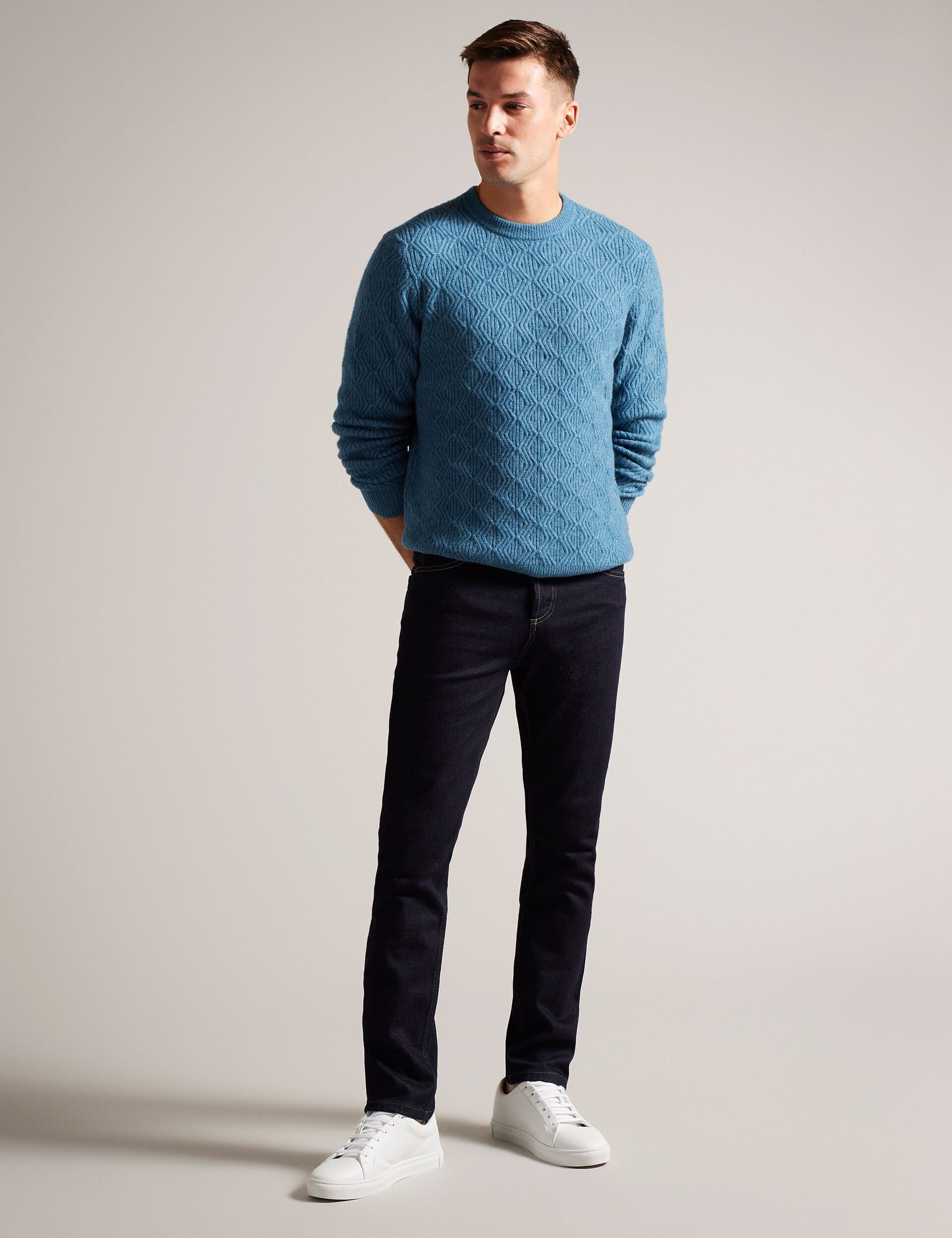 Ted Baker SLIM FIT STRETCH JEAN - Dk-Blue DARK BLUE