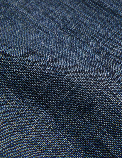 Ted Baker SLIM LINEN WOOL TROUSERS - Navy NAVY