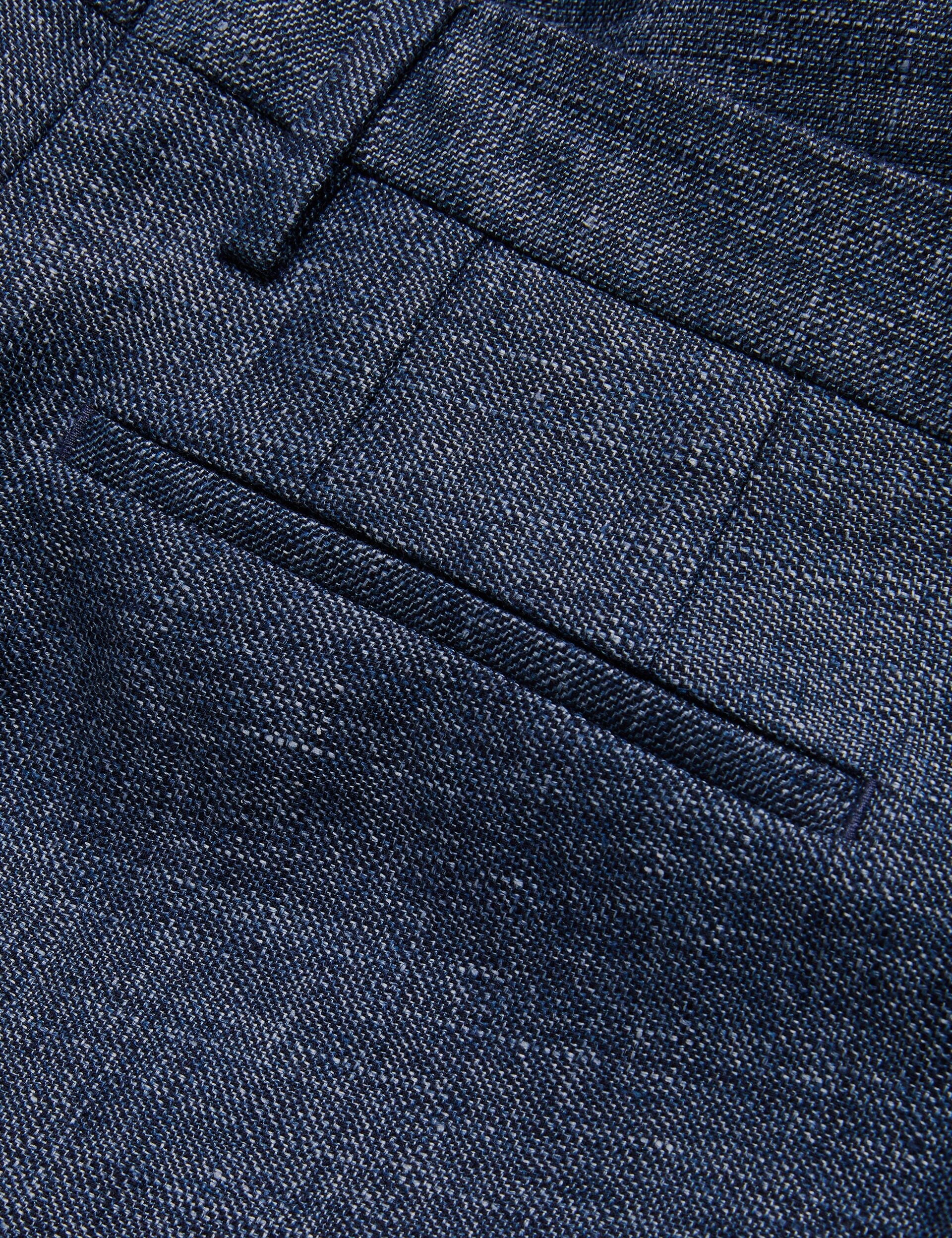 Ted Baker SLIM LINEN WOOL TROUSERS - Navy NAVY