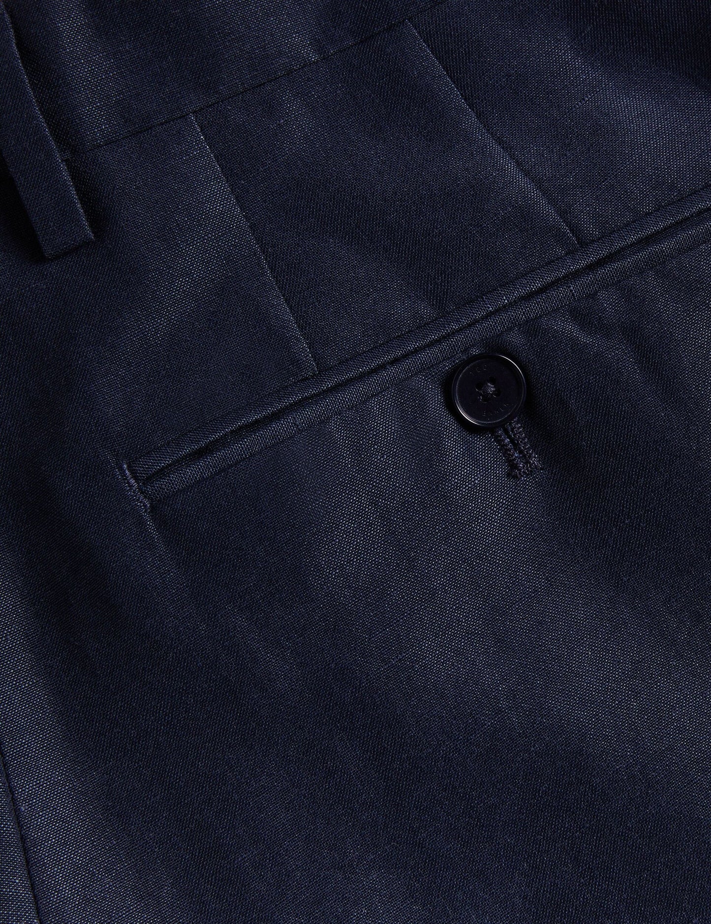 Ted Baker SLIM FIT WOOL LINEN TROUSER - Navy NAVY