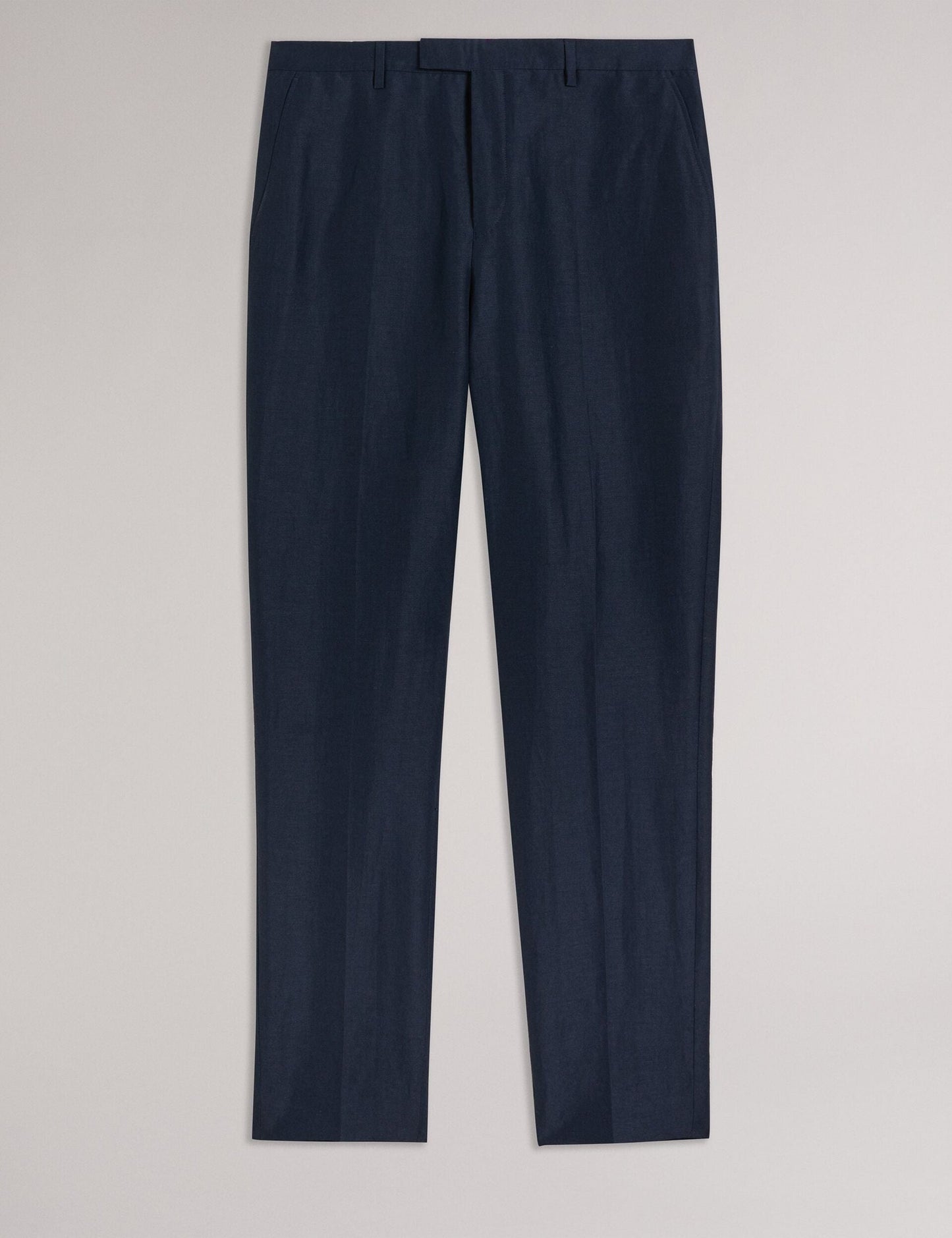 Ted Baker SLIM FIT WOOL LINEN TROUSER - Navy NAVY