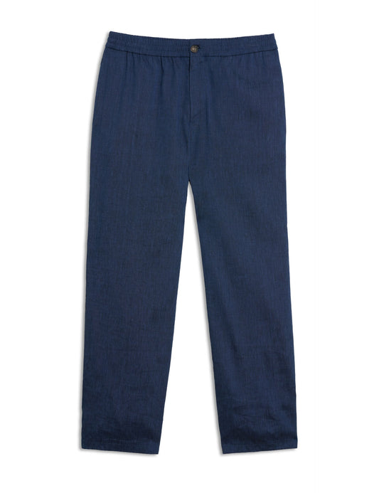 Ted Baker ARDMORE - Stretch Linen Trousers NAVY