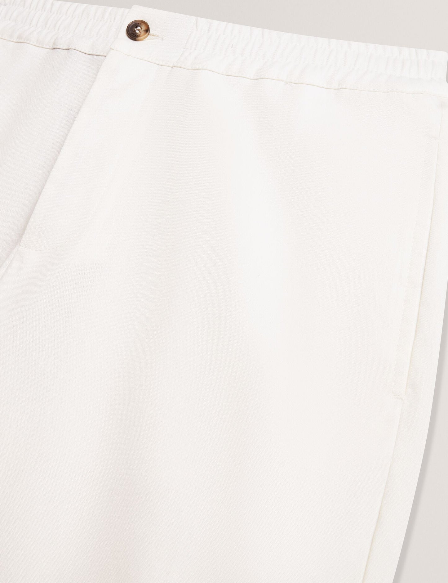 Ted Baker CULVERR Relaxed Linen Blend Elasticated Trousers WHITE
